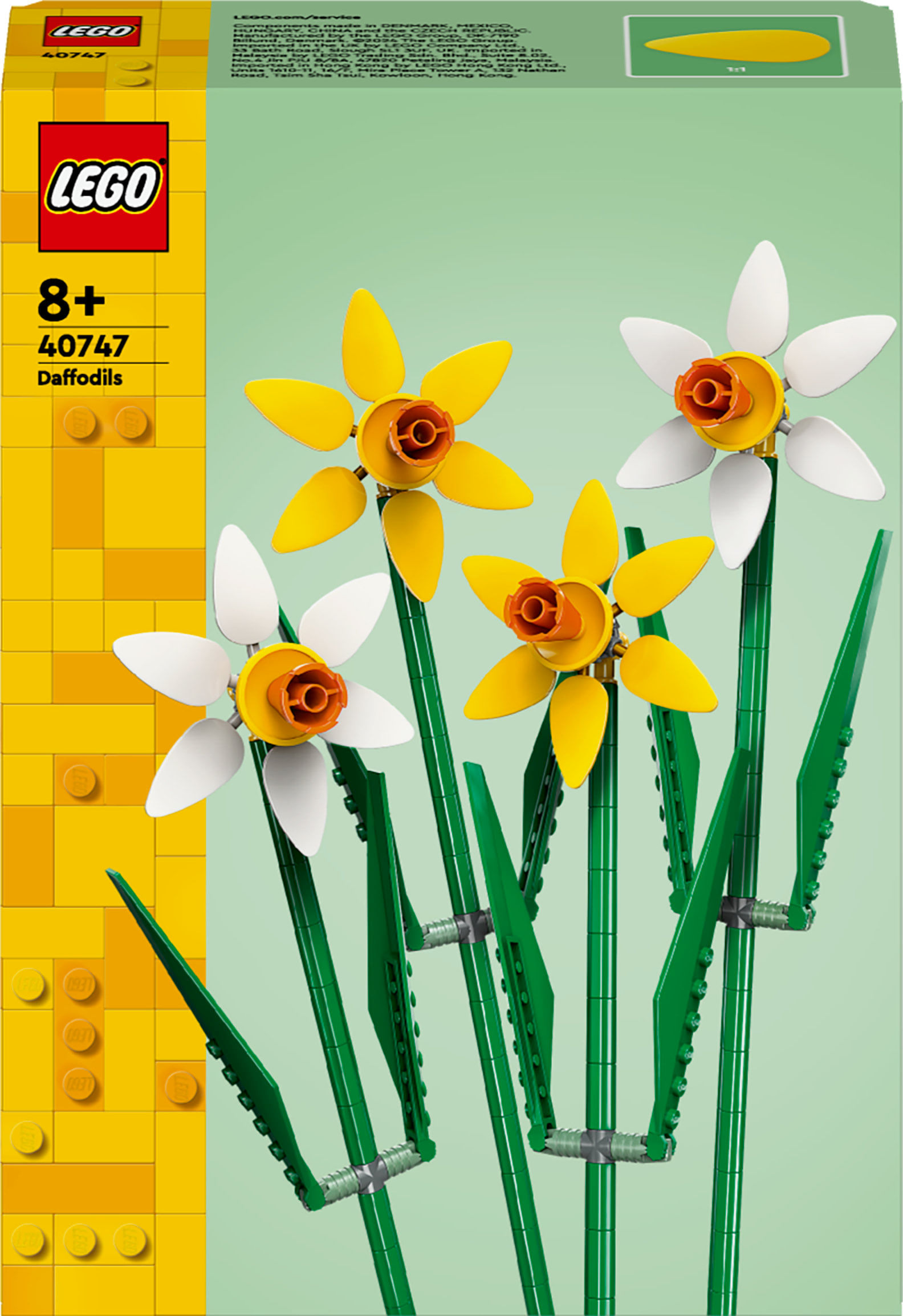 Lego Set di Costruzioni Lego 40747 Creator Narcisos Multicolore LEGO Creator 40747 Narcisi, Fiori Finti per Bambini 8+, Bouquet Regalo di San Valentin