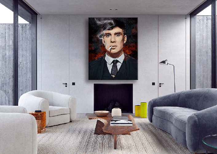 Peaky - Quadro Canvas Contemporaneo su telaio in legno 70x100 cm