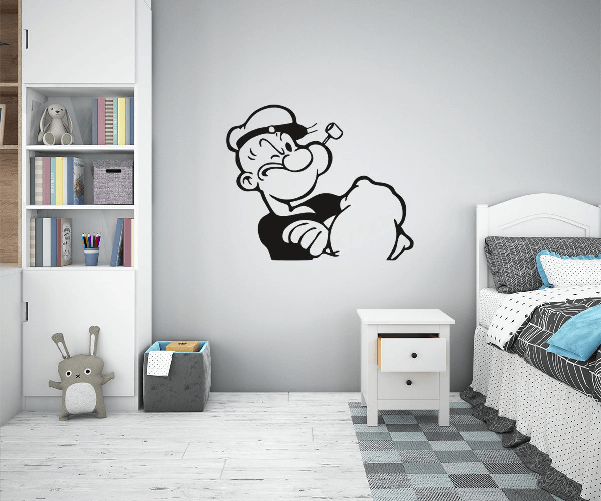 POPEYE - Adesivo murale wall sticker in vinile 55x65 cm Rosso