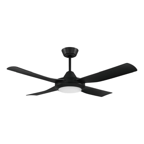 Eglo Ventilatore Bondi 1 Abs Nero Opaco E Acrilico Bianco Led 20W Cct EGLO Bondi 1 Nero