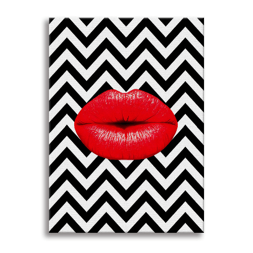 Iptonickiss - Quadro Canvas Contemporaneo su telaio in legno 50x70 cm