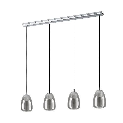 Eglo Lampadario Contemporaneo Alobrase 4 Luci Metallo Cromo EGLO Alobrase illuminazione da soffitto E27