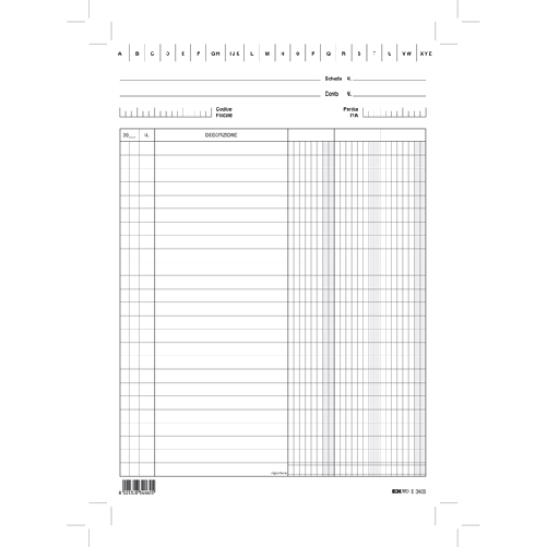 EDIPRO 100 SCHEDE 3 COLONNE VERTICALE 29,7X21CM E3563 EDIPRO