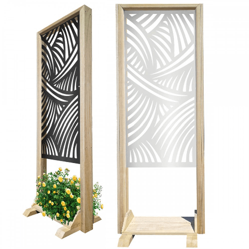 FASCE - Separè - Paravento modulabile - 70x190cm - in Legno e PVC nero