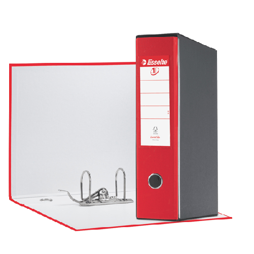 ESSELTE Registratore EUROFILE G55 rosso vivida dorso 8cm f.to protocollo ESSELTE