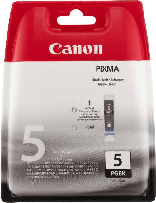 Canon PGI-5BK cartuccia d'inchiostro 1 pz Originale Resa standard Nero