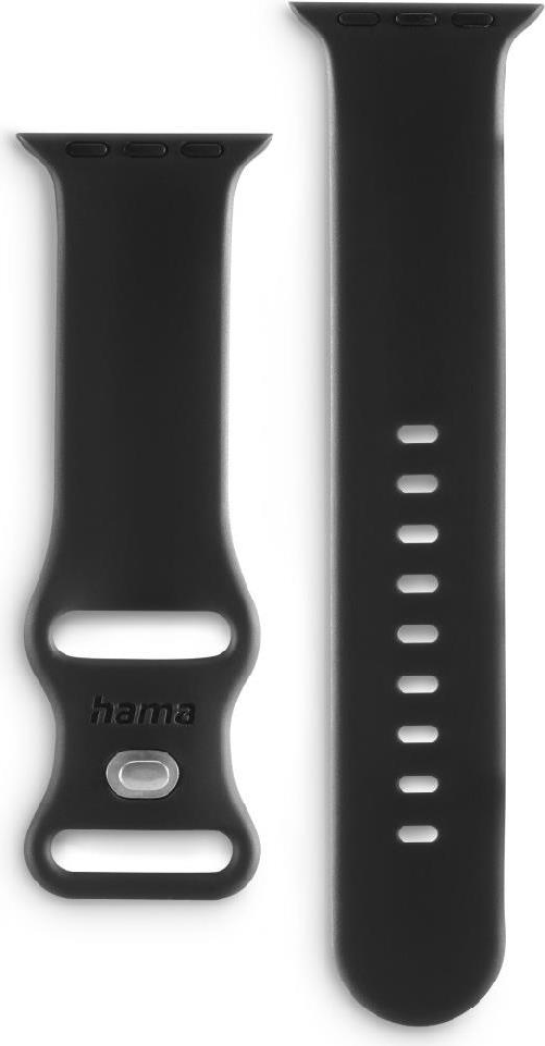 Hama Armband zum Wechseln Fantastic Feel f¼r Apple Watch 42/44/45/49mm,Schwarz (00215632)