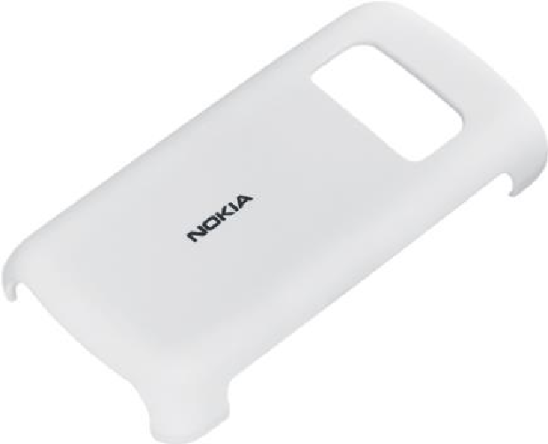 Nokia CC-3004 - cover protettiva per telefono cellulare - bianca - per Nokia C6-01