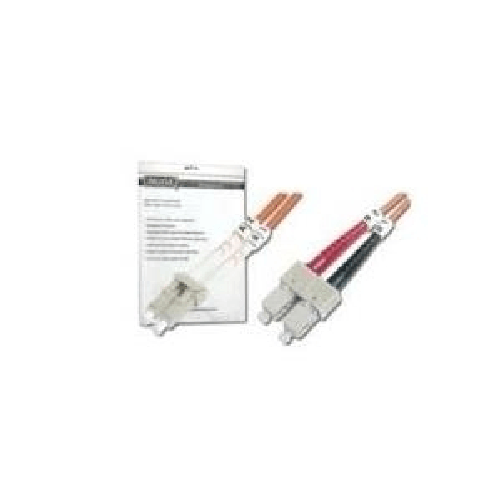DIGITUS FO patch cord, duplex, LC to SC MM OM2 50/125 μ, 1 m