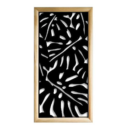 FILODENDRO - Moduli Decorativi in Legno e PVC bianco / 73x73 cm