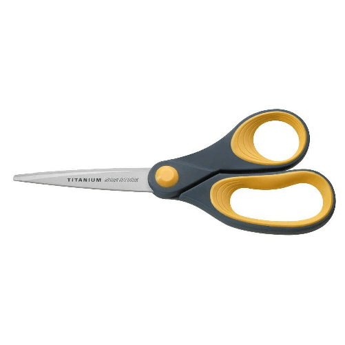 Westcott Forbici Westcott Softgrip Titanium Non Stick asimmetriche grigio/giallo lama 21 cm - E-33681 00
