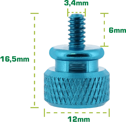 InLine Viti PC Case apertura / chiusura manuale blu 10pz