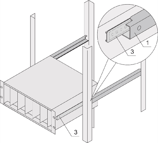 SCHROFF Teleskopschienen mit Adapterschiene f¼r Baugruppentrger - VERSTEIFUNGSPROF.BGTR 355T (24562456)