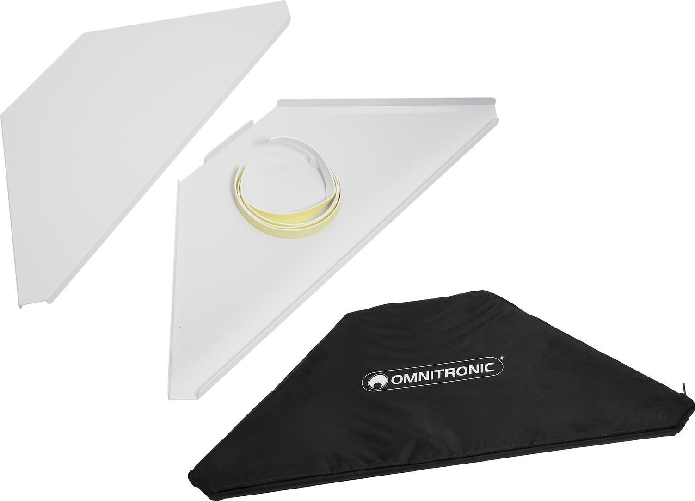 OMNITRONIC Eckplatten inkl. Tasche f¼r Mobile DJ Stand ws (32000032)