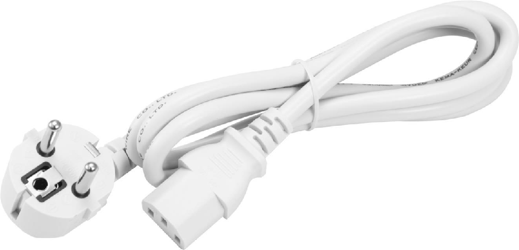 OMNITRONIC Kaltgerte Netzkabel 3x1,0 1,2m ws (30235213)