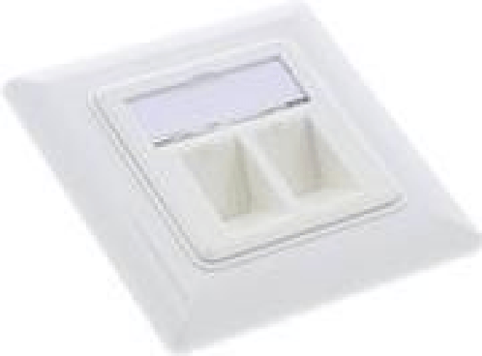 InLine Cat.6A Anschlussdose - Unterputz - 2x RJ45 Buchse - wei RAL9010 (76832A)