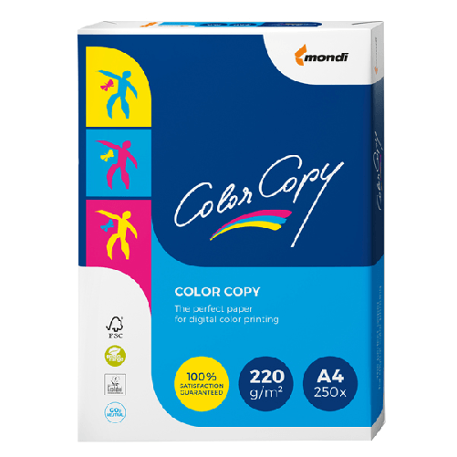 CARTA BIANCA COLOR COPY A4 210x297mm 220gr 250fg MONDI