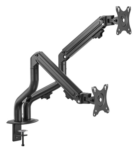 Iggual SPMP02 Supporto a morsetto per 2 monitor 17"-32"pro iggual SPMP02 81,3 cm (32") Scrivania Nero