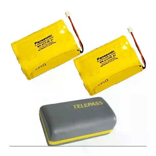 2x Batteria Pila di ricambio per NUOVO TELEPASS Panasonic BR-ACF2R 6V 2200mAh