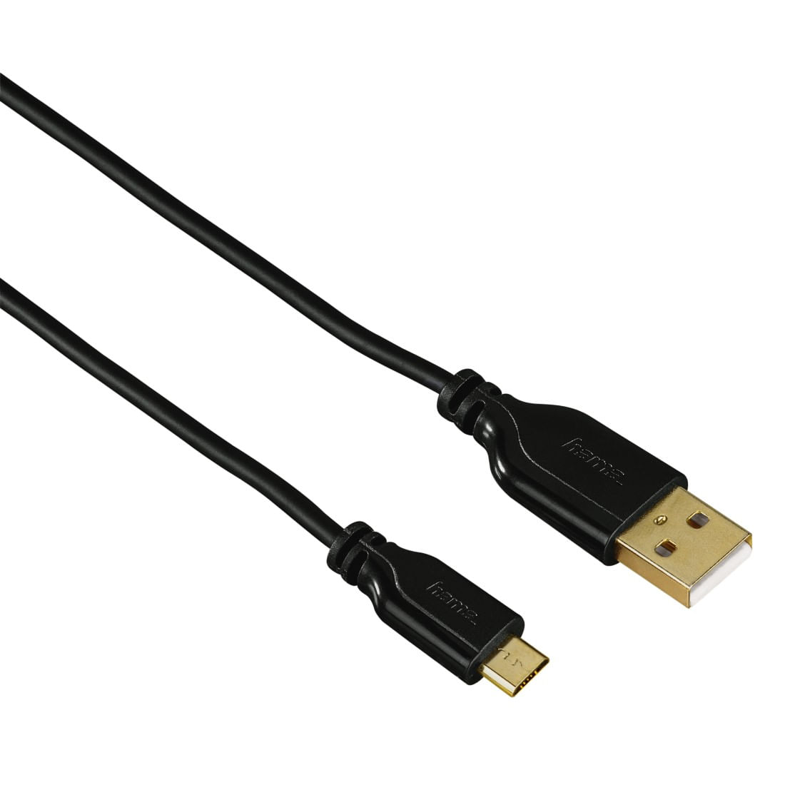 Hama 0.75m, USB2.0-A/USB2.0 Micro-B cavo USB 0,75 m USB A Micro-USB B Nero