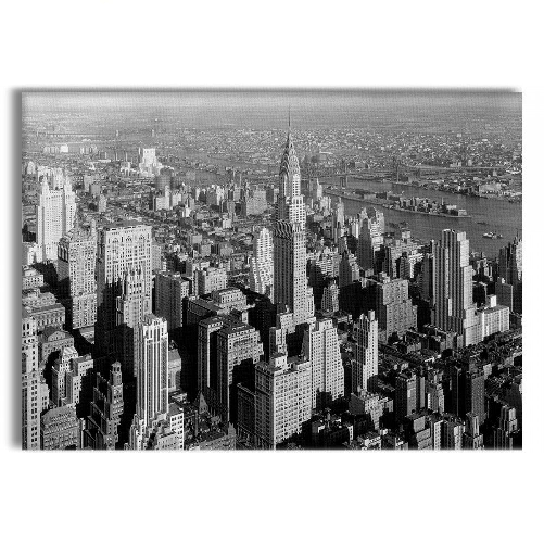 NewYork retrò - Quadro Canvas su telaio in legno 100X70 cm