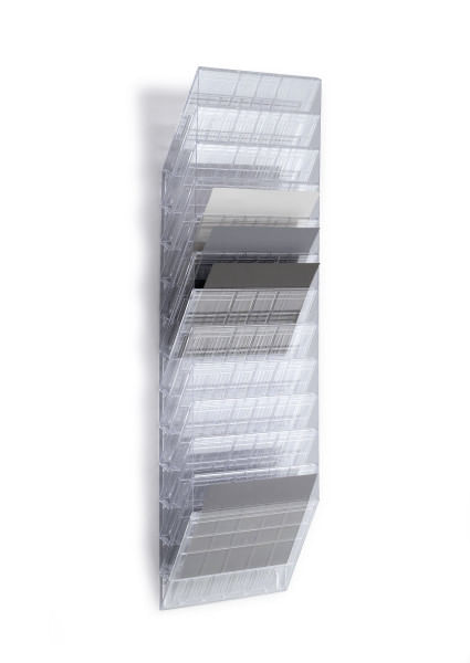 DURABLE portadepliant da muro portadepliant da muro.12xA4 Flexi.Q.Tr DIN A4 12 pieghe trasparente Durable FLEXIBOXX portariviste 12 ripiani Trasparent