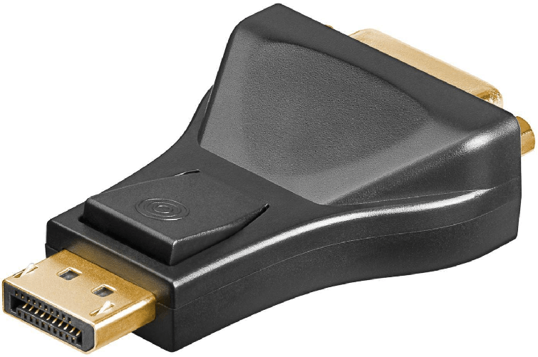 Microconnect DPDVI adattatore per inversione del genere dei cavi DisplayPort DVI-D Dual Link 24+5 Grigio
