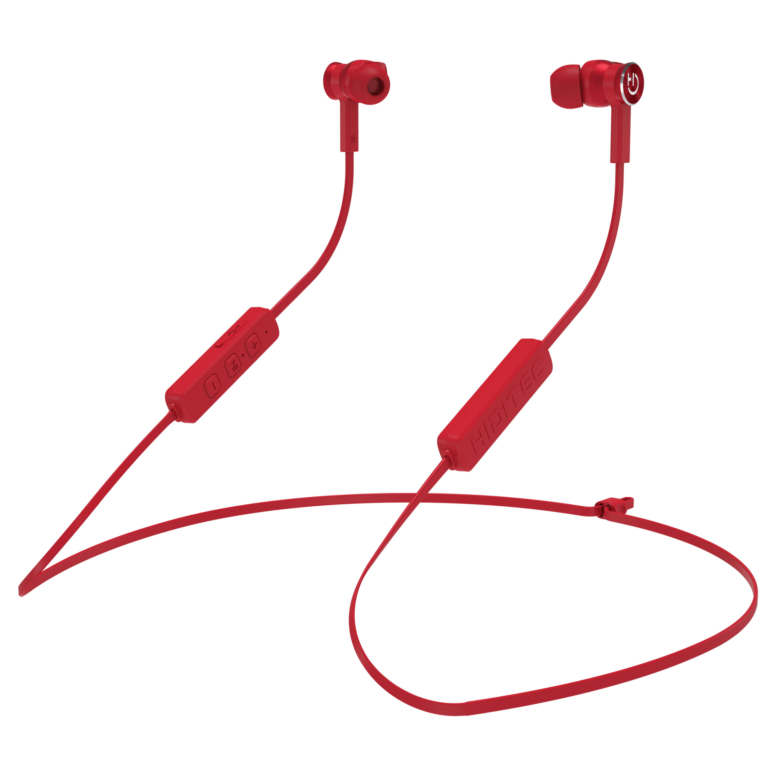 Hiditec AKEN Auricolare Wireless In-ear, Passanuca Musica e Chiamate Bluetooth Rosso