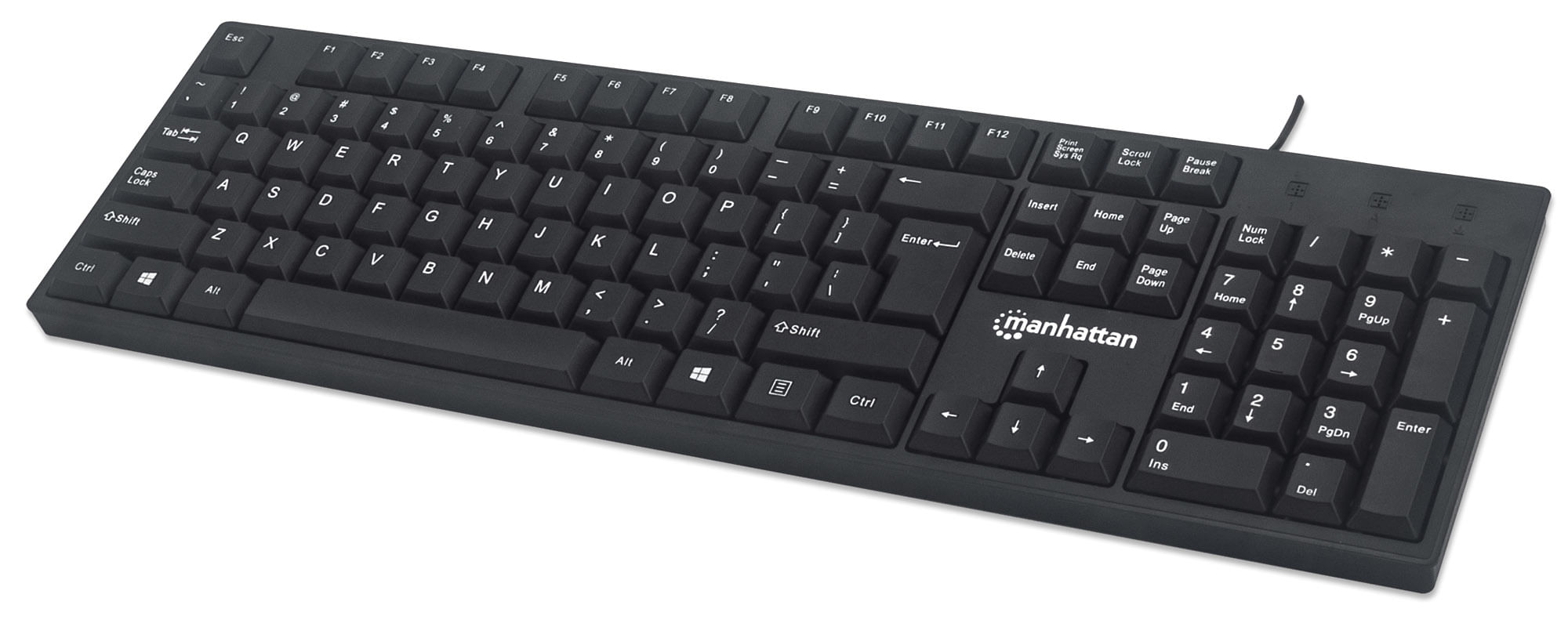 Manhattan 179324 tastiera Ufficio USB QWERTY Inglese Nero