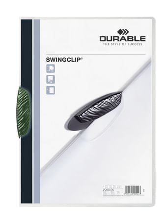Durable Swingclip cartellina con fermafoglio Polipropilene (PP) Verde DURABLE Cucitrice DURABLE DIN A4 verde