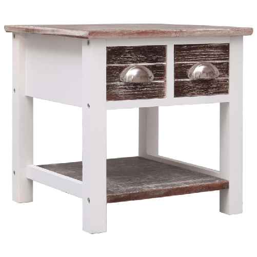 VidaXL Tavolino Laterale Marrone 40x40x40 cm in Legno di Paulownia VidaXL 284067 tavolino da caffè, comodino e consolle da soggiorno