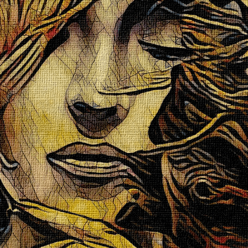 ABSTRACT 1101 - Quadro Canvas su telaio in legno 80x80 cm