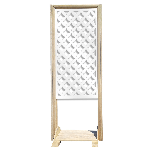 ROMBI - Separè - Paravento modulabile - 70x190cm - in Legno e PVC Nero