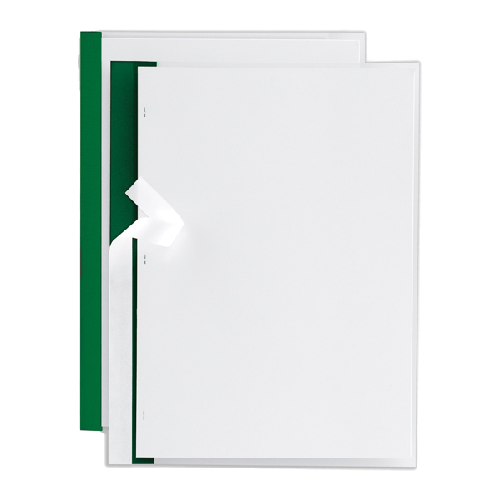SEI ROTA 10 cartelline Poli 200 210x297mm PP trasparente dorso verde Sei Rota
