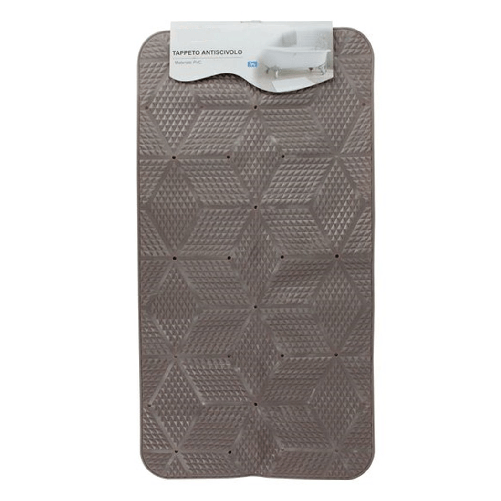 Cleafe-tappeto In Pvc Antiscivolo Per Vasca Bagno Doccia 70x37cm Effetto Geometrico 59620 -