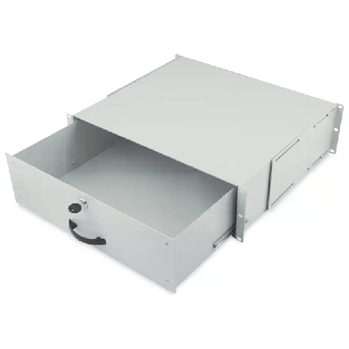 Digitus cassetto per armadi rack 19'' con serratura, 3 unita', grigio ral7035 Digitus Archivio documenti per armadi di rete, 3U