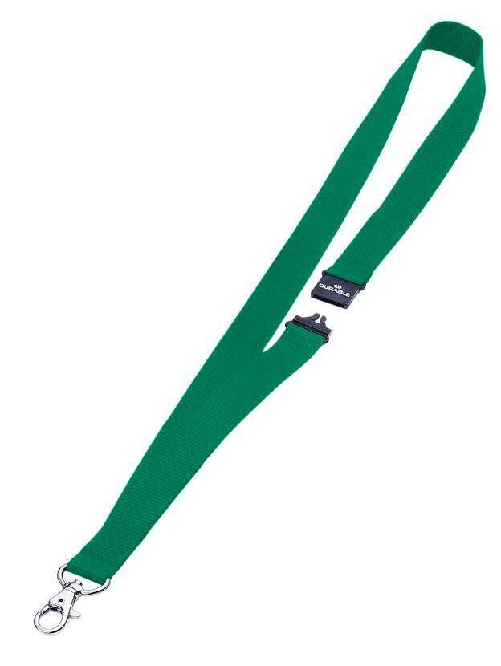 Durable Nastro tessile durevole con identificazione moscheton - chiusura di sicurezza - colore verde Durable CORDONCINO IN TESSUTO 20 mm verde