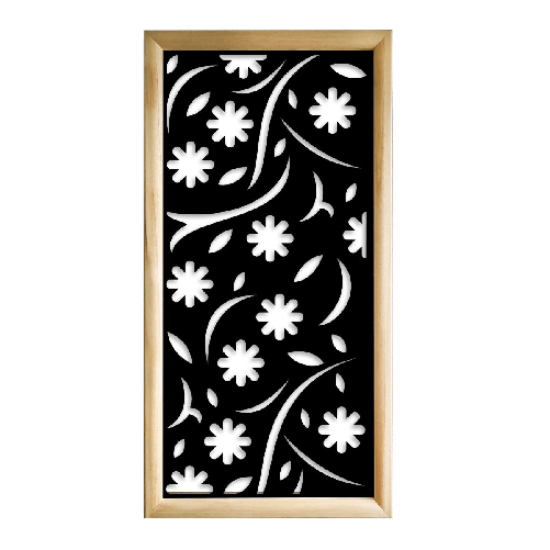 AUTUMN - Moduli Decorativi in Legno e PVC bianco / 73x73 cm