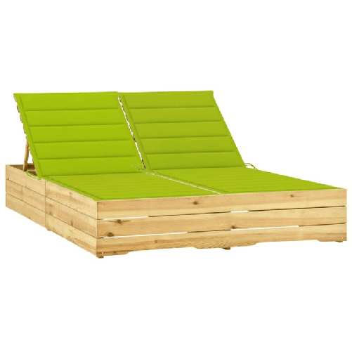 VidaXL 3065980 sedia da esterno Salone Seduta imbottita Legno di pino Verde