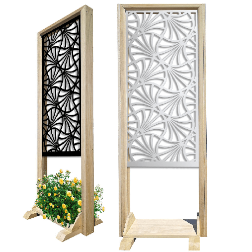 CAMPANE - Separè - Paravento modulabile - 70x190cm - in Legno e PVC Nero