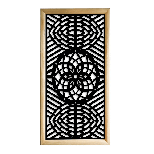 ABBEY ROSE - Moduli Decorativi in Legno e PVC bianco / 48x48 cm