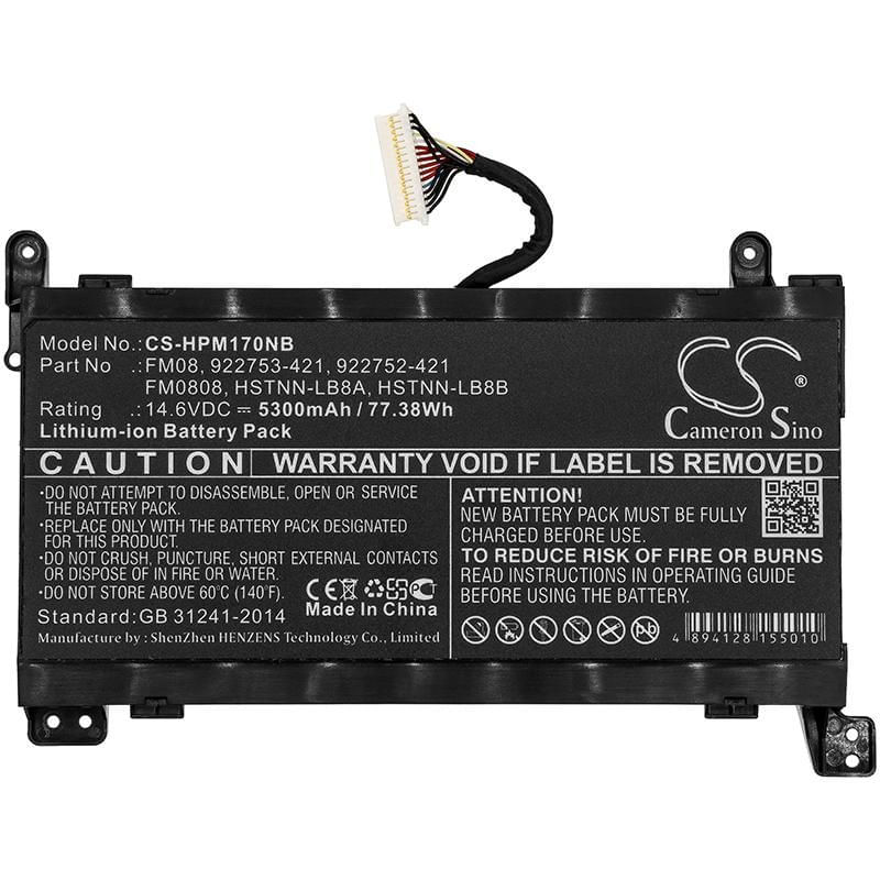 CoreParts MBXHP-BA0214 ricambio per laptop Batteria (Laptop Battery for HP 77WH - Li-ion 14.6V 5.3Ah 77WH - Li-ion 14.6V CoreParts MBXHP-BA0214 ricamb