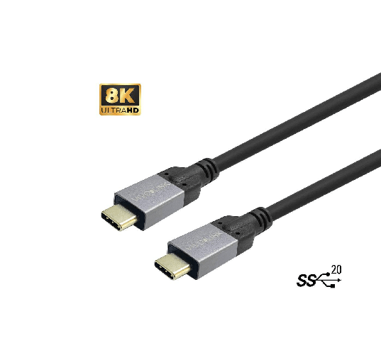 Vivolink PROUSBCMM1 cavo USB 1 m USB 3.2 Gen 2 [3.1 Gen 2] USB C Nero (USB-C to USB-C Cable 1m - Supports 20 Gbps data - Vivolink PROUSBCMM1 cavo USB