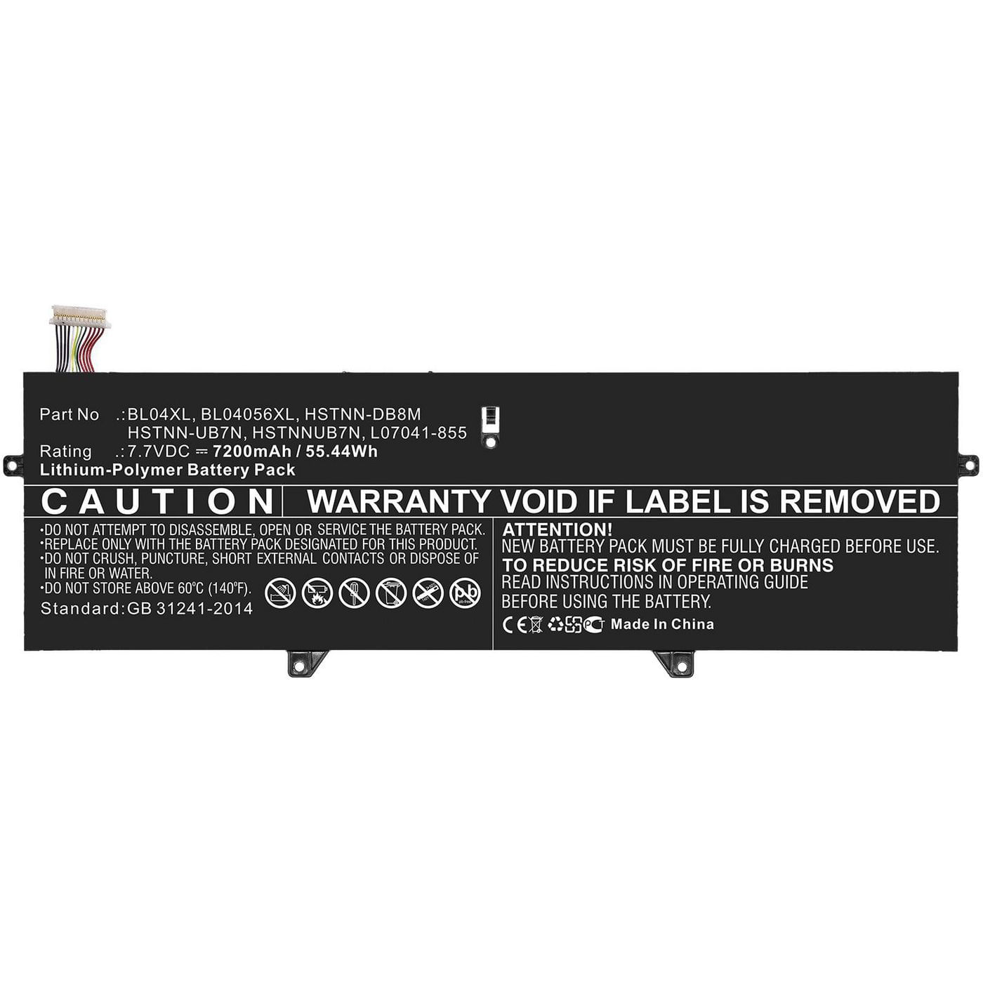 CoreParts MBXHP-BA0269 ricambio per laptop Batteria (Laptop Battery for HP 52Wh - 4Cell Li-ion 7.7V 6800mAh - Black, 52W CoreParts MBXHP-BA0269 ricamb