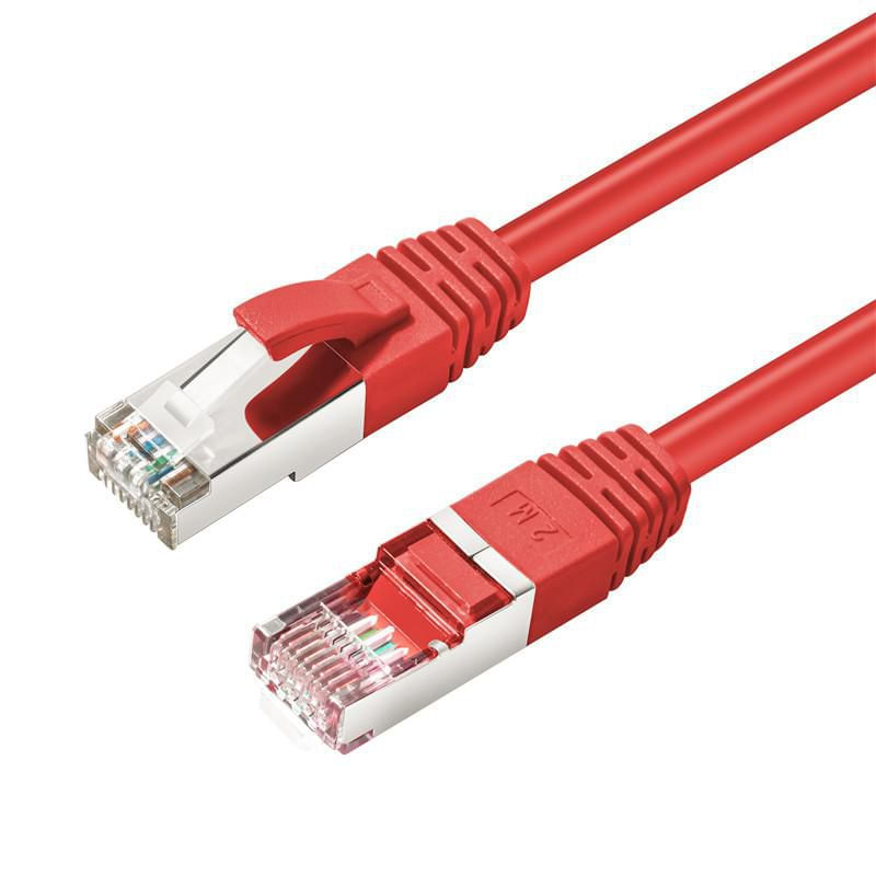 Microconnect SSTP601R cavo di rete Rosso 1 m Cat6 S/FTP [S-STP] (S/FTP CAT6 1m Red LSZH - PiMF [Pairs in metal foil] - 4 Microconnect SSTP601R cavo di