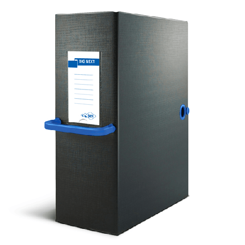 SEI ROTA Scatola archivio Big Next 200 nero/blu 25x35cm dorso 20cm