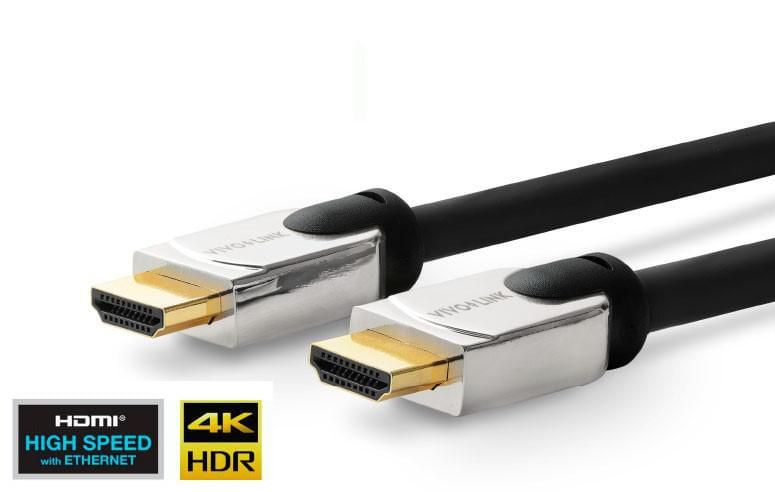 Vivolink PROHDMIHDM1 cavo HDMI 1 m HDMI tipo A [Standard] Nero (PRO HDMI CABLE METAL HEAD - HDMI 2.0 4K . - Warranty: 14 Vivolink PROHDMIHDM1 cavo HDM