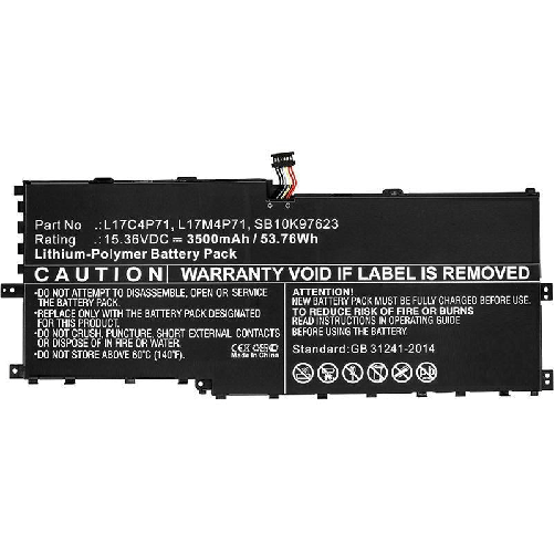 CoreParts MBXLE-BA0129 ricambio per laptop Batteria (Laptop Battery for Lenovo - 44Wh Li-Pol 15.17V 2900mAh - Black, 44W CoreParts MBXLE-BA0129 ricamb