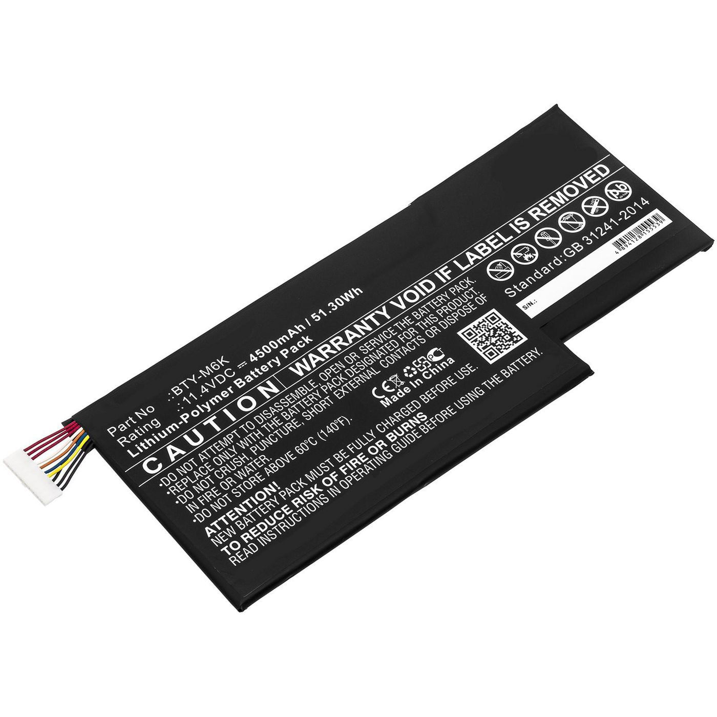 CoreParts MBXMSI-BA0011 ricambio per laptop Batteria (Laptop Battery for MSI 51WH - Li-ion 11.4V 4.5Ah 51WH - Li-ion 11. CoreParts MBXMSI-BA0011 ricam