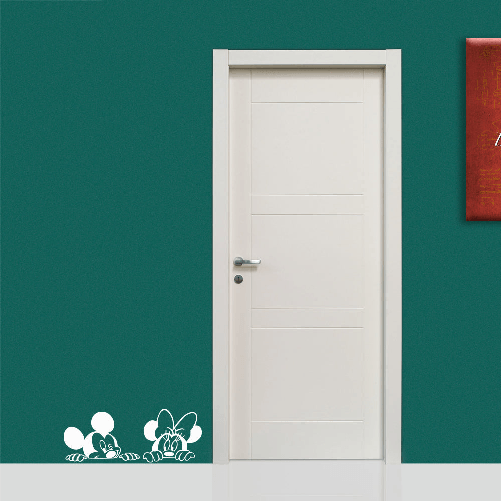 MOUSE - Adesivo murale wall sticker in vinile 70x30cm Nero
